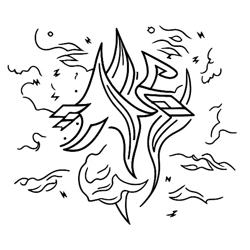 Dove Surrounded By Lightning