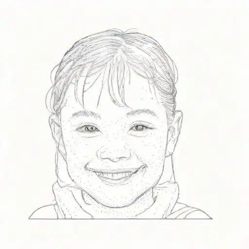 A Little Girl With A Smile On Her Face