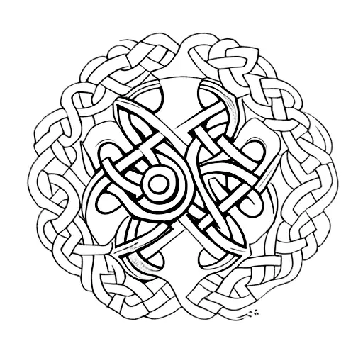 Incorporate A Harley Davidson Logo Into A Traditional Irish Celtic Clover