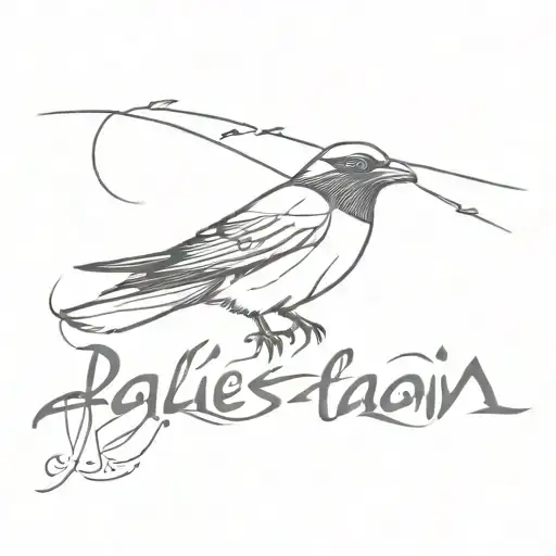 Palestinian In Arabic With Itachi Crows Flying Off The Word