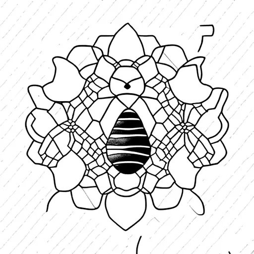 Bee Geometric Flowers