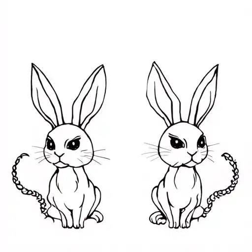 Bunny Medusa Matching Minimalist