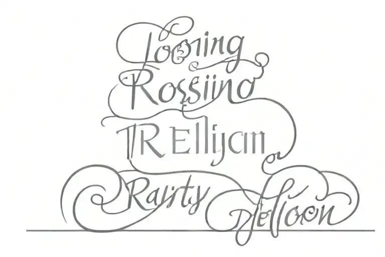 'Losing My Religion' In Dainty Font Going Down The Arm