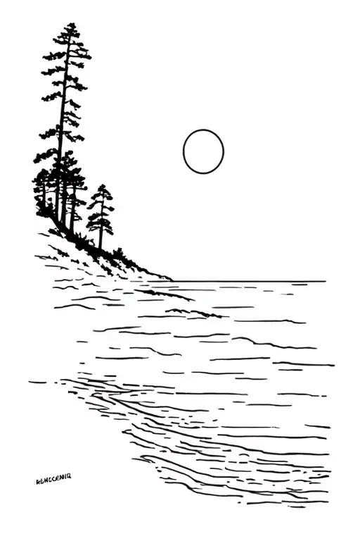 Mendocino Big River Beach Silhouette