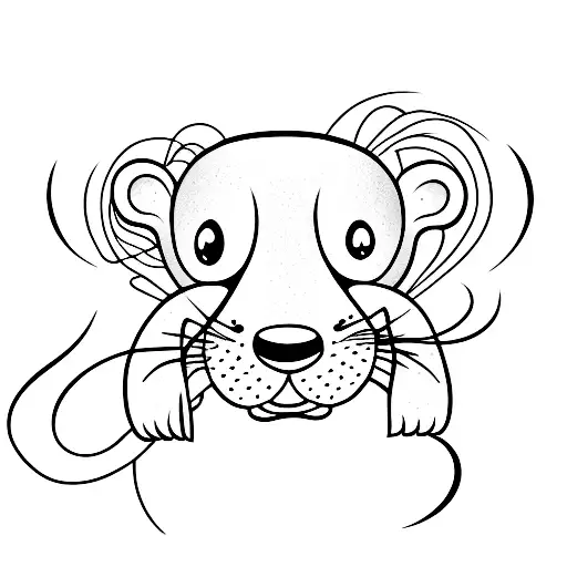 Cartoon Otter Dancing