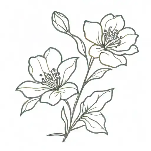 Simple Wallflower One Line Design