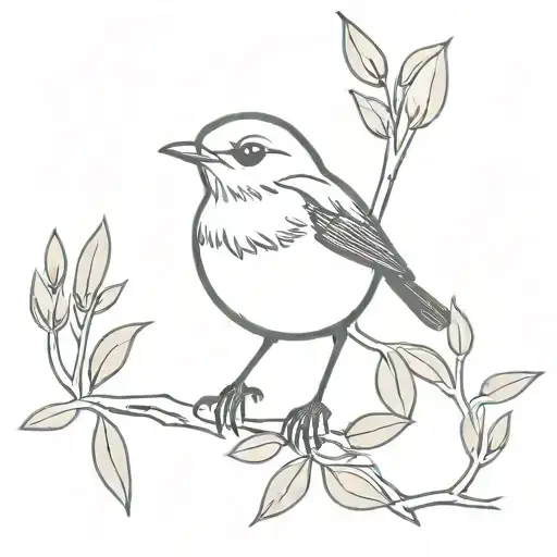 Robin With Olive Branch