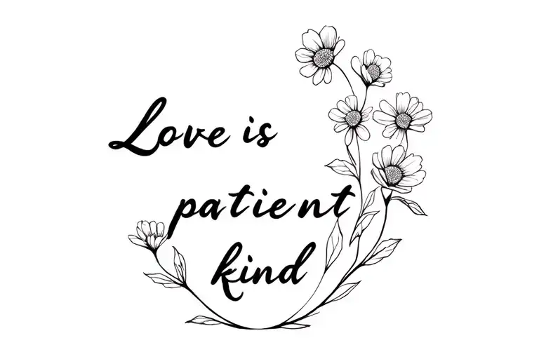 Love Is Patient Love Is Kind Flowers Blooming