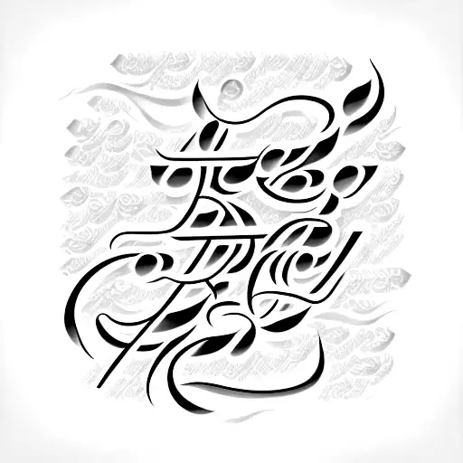 Padayon Word In Intricate Calligraphy Lettering With Feather Passing Through The Letters