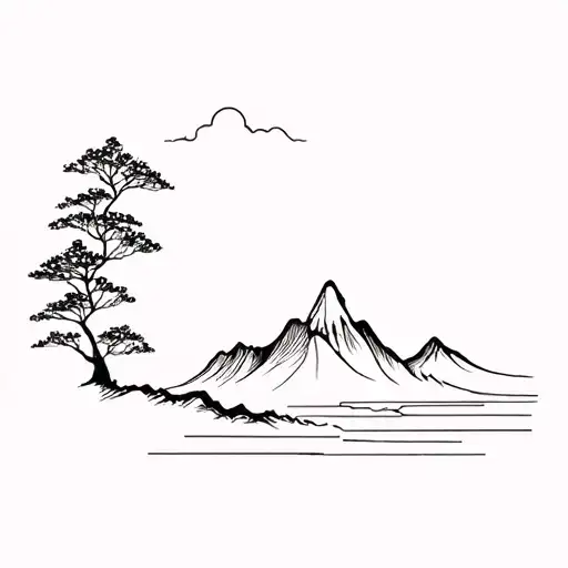 Ocean Tree Flower Mountain Landscape