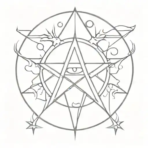 Demon Sigil Incorporate With Star And Triangle