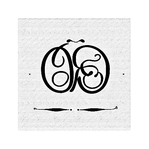 Monogram With Lc Letters Baroque Italian Style