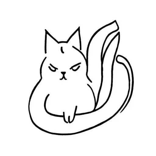 Cat With Brush Tail