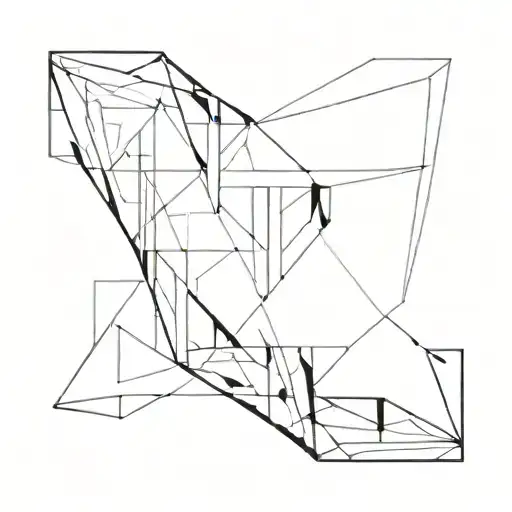 Abstract Geometric Design Incorporating The Name R A I N I E R On The Side Of The Neck