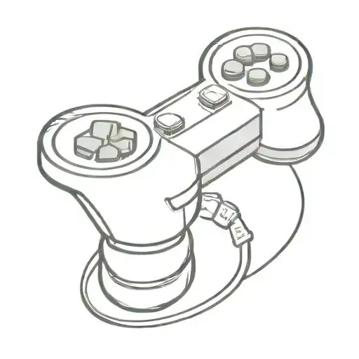 A Minimalist Tattoo Of A Joystick And Heart Symbolizing The Connection Between Gaming And Family
