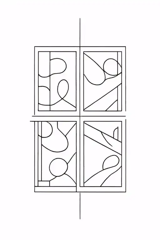 Simple Line Work Design With Patches