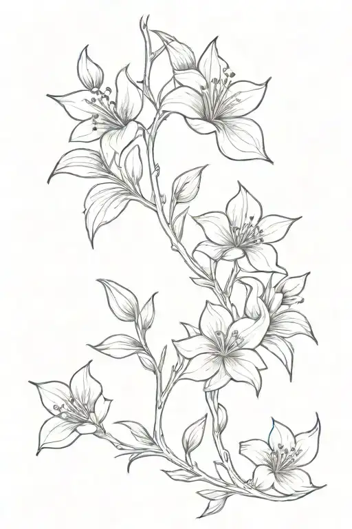 Flowers Climbing The Rib