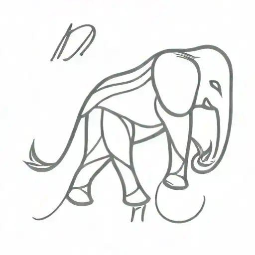 Elephant With Letters M L I L