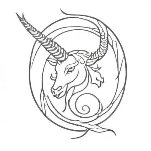 Tattoo Designs Minimalist Capricorn Symbol