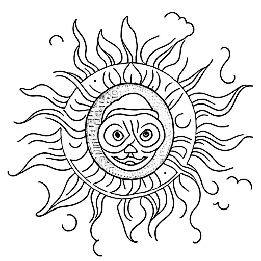 Sun With Roses In The Side