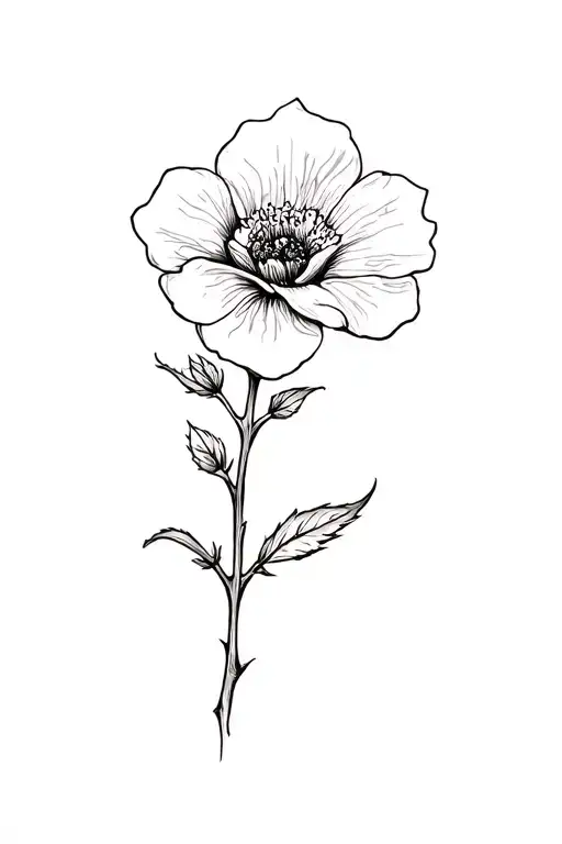 Cherokee Rose On Stem