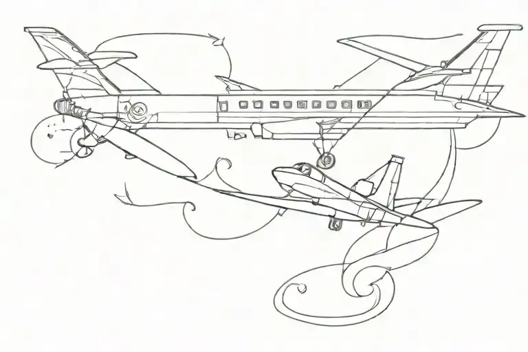 Letters Am With Small Airplane Flying