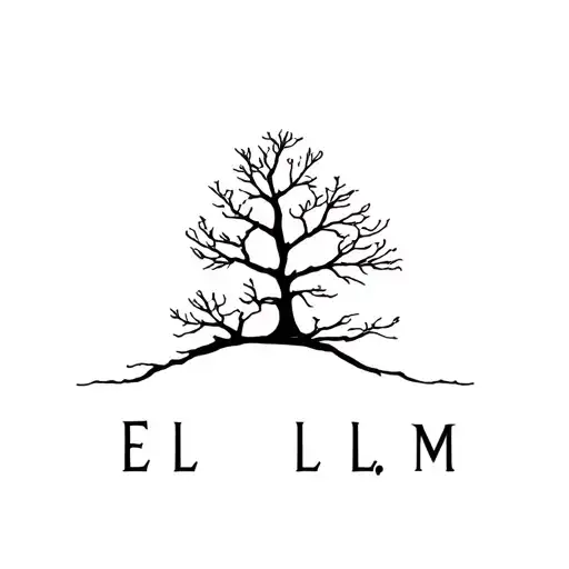 Tree With E L M In Branch Representing