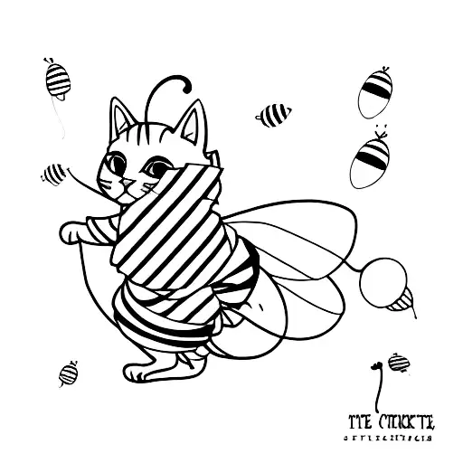 Cat Dressed Up As A Bee