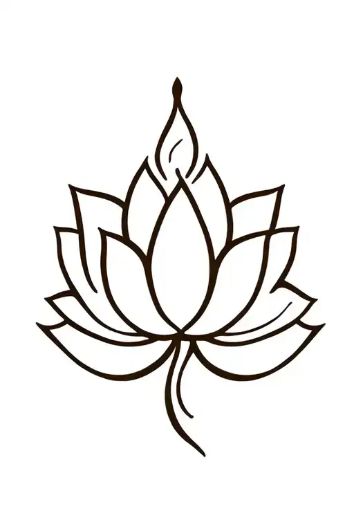 Henna Style With Lotus Flower