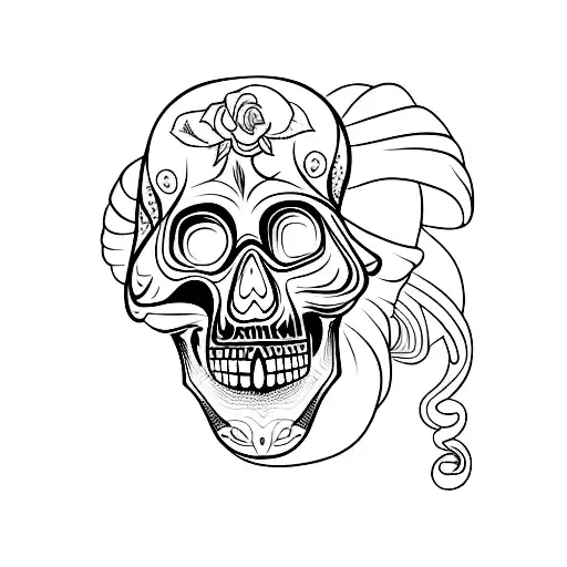 Skull On Neck Small Shows Power