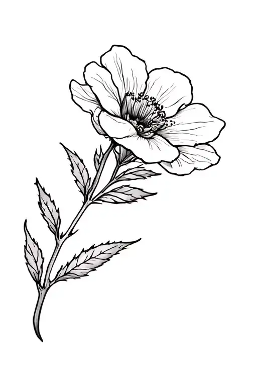 Cherokee Rose On A Stem