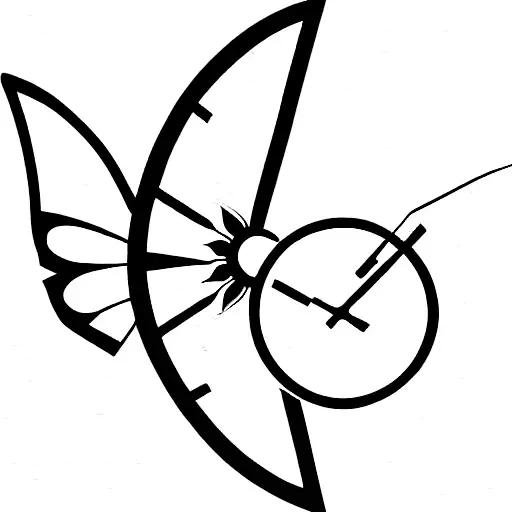 Butterfly With Clock Wings