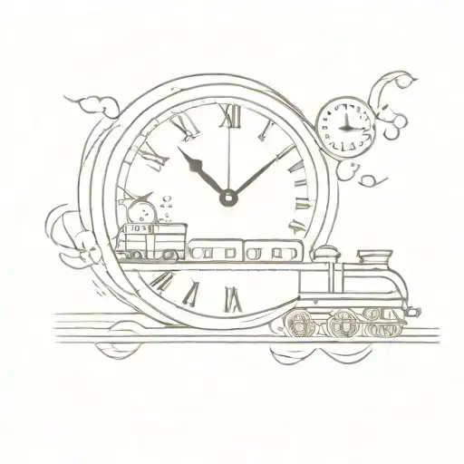Train And Clock And Childhood