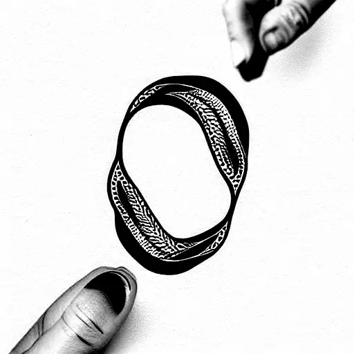 Braided Band Tattoo With Infinity Symbol