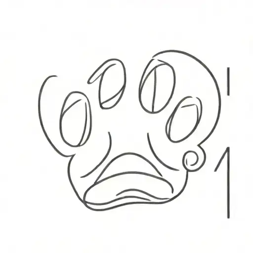 Paw Print With The Word