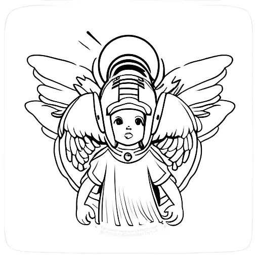 Angel With Helmet