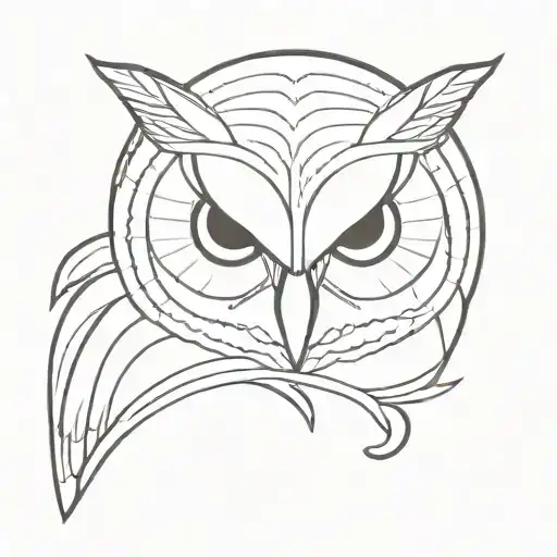 Athena Owl Outline