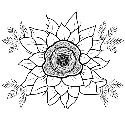 Sunflower With Winter Word