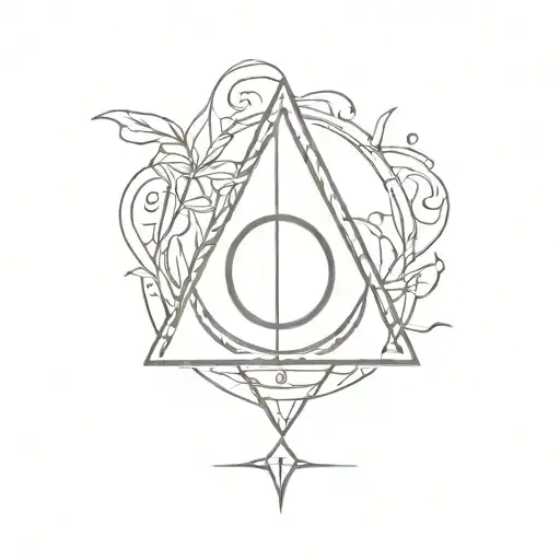 Deathly Hallows Symbol Incorporating The Word Shannon