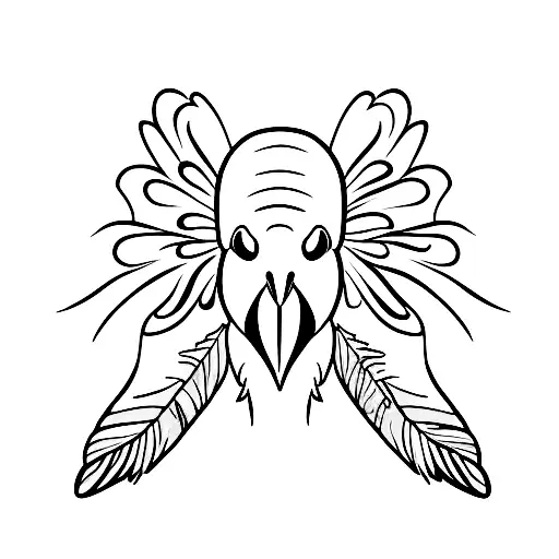 Parrot With A Feather In His Beak