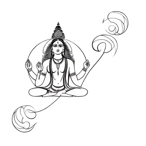 Krishna And Shiva Peace Balance Strength