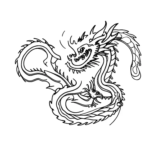 Thin Simple Haku Dragon
