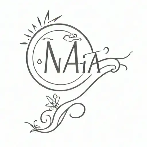 Maia Word With Number 13 And Sun And Moo