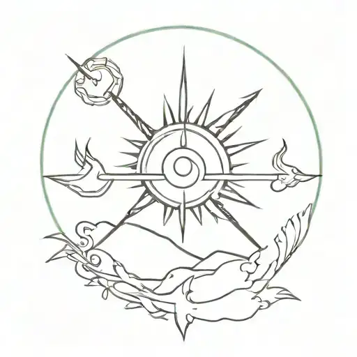 Sun And Arrow And Fire