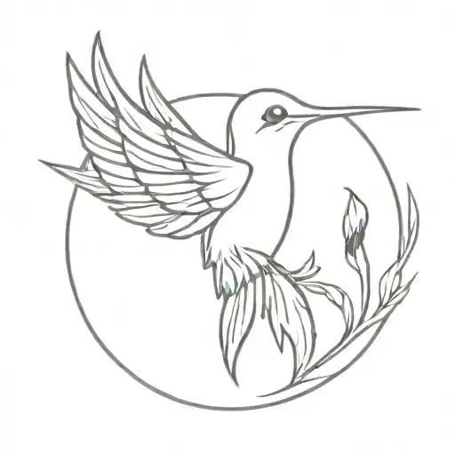 Hummingbird And Feather