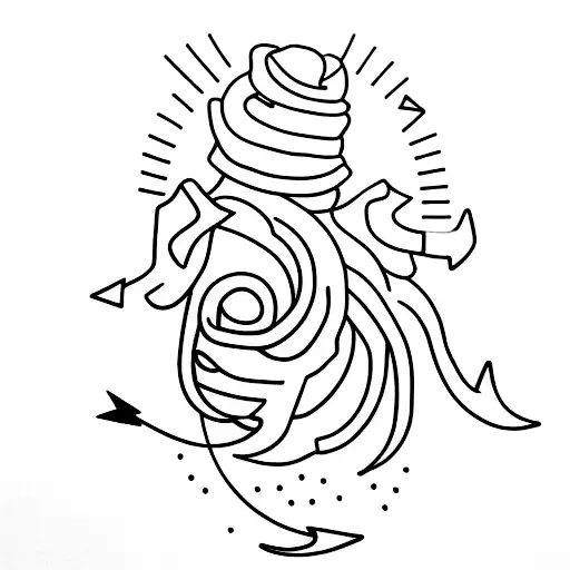 Long Skinny Arrow Tattoo On Arm