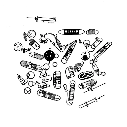 Assortment Of Different Antidepressants Chemical Structures