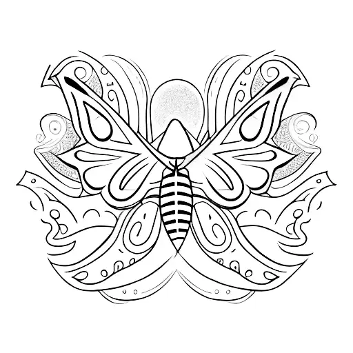 Dagger And Moon And Butterfly