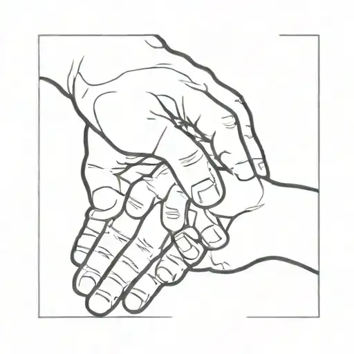 Father Holding Hands