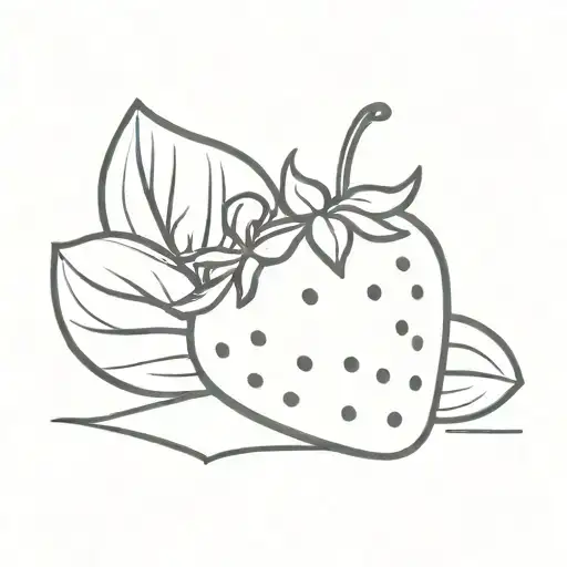 Simple Line Strawberry